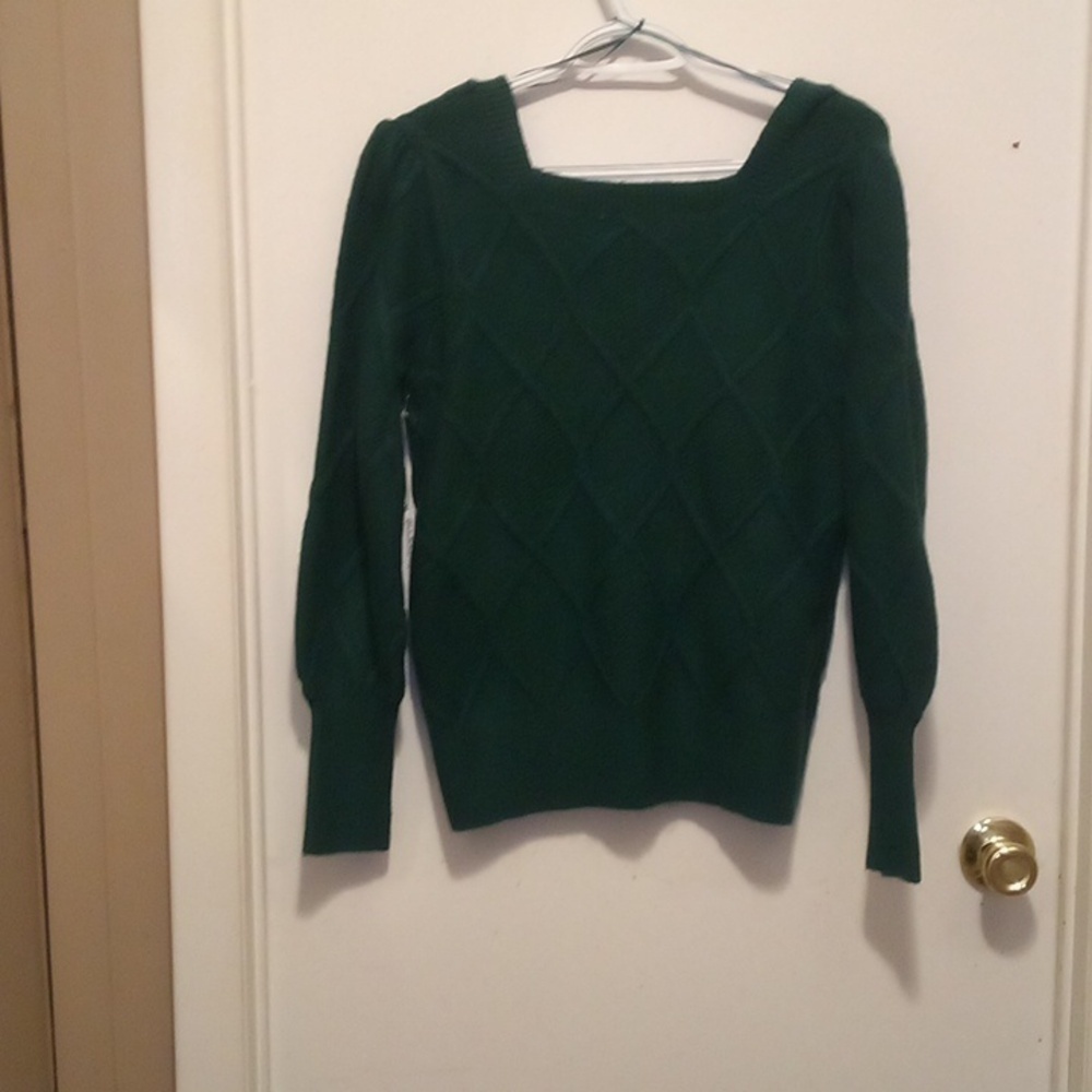 NWT - Liz Claiborne Green Long Sleeve Knit Sweater - Size Small - Picture 7 of 7